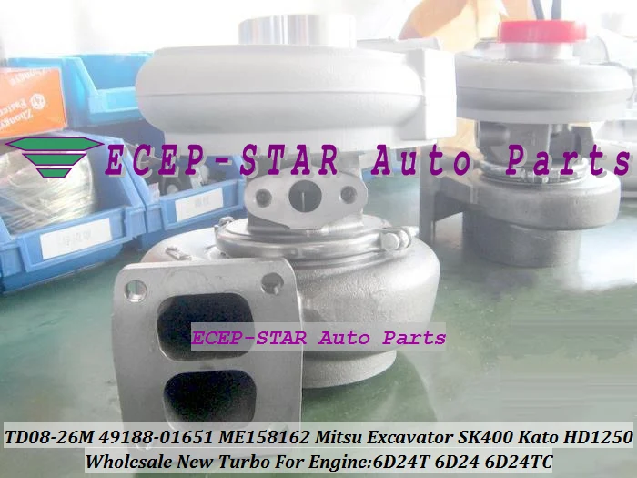 TURBO TD08-26M 49188-01651 49188-01281 ME158162 Turbocharger For Mitsubishi Excavator  SK400 Kato HD1250 Engine 6D24 6D24T (1)