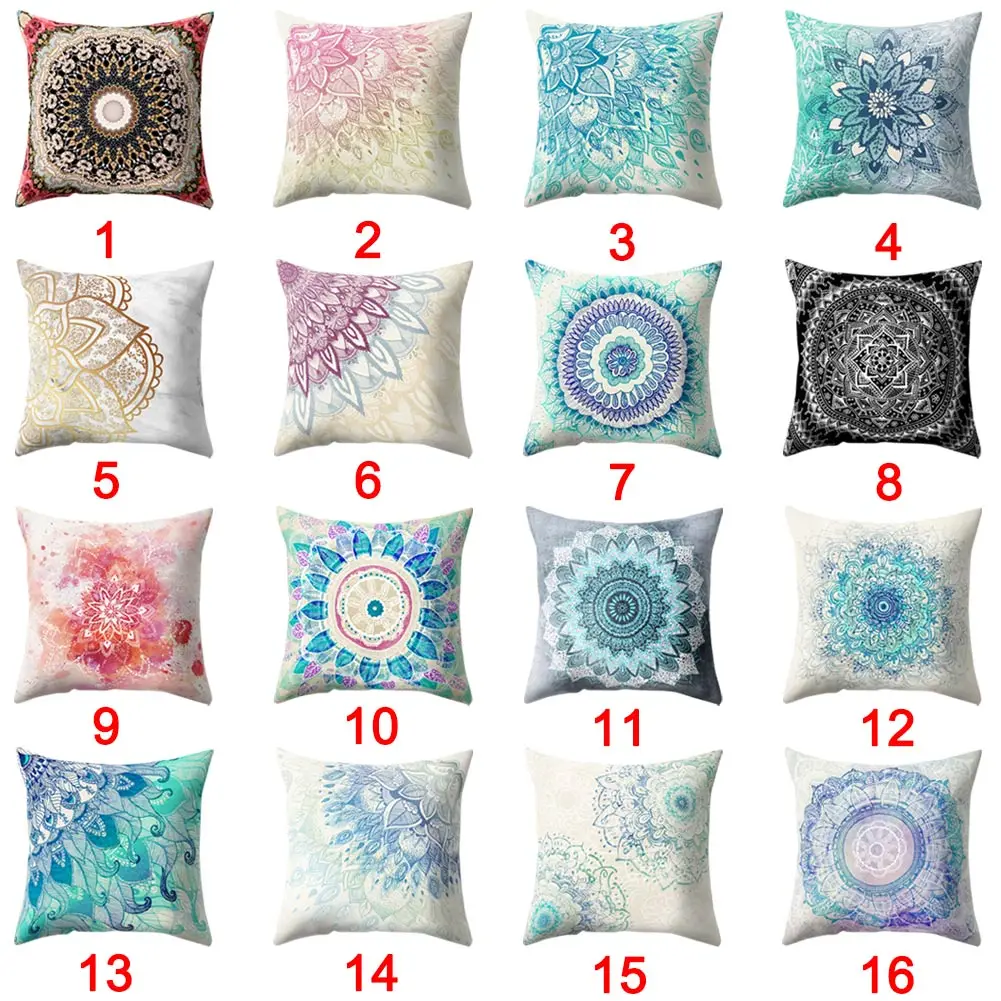 

Hot Soft Beautiful Romantic Pillow Cover Case Bohemian Style 45x45cm Durable For Bedroom Office Home Pillow Case FBE3