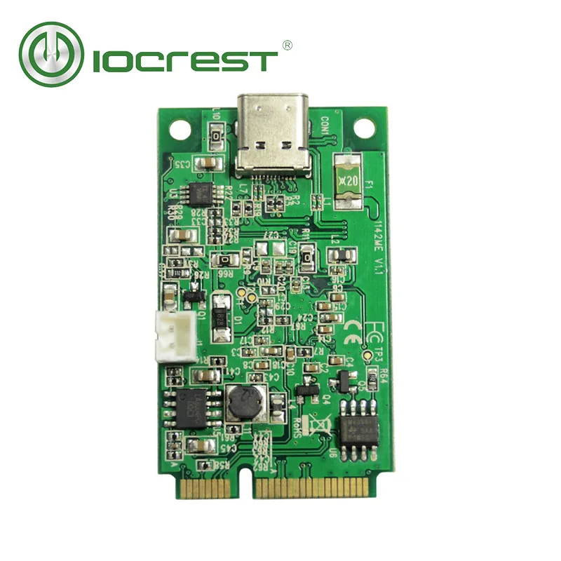  IOCREST ASM1142 chipsatz Mini PCI Express zu 1 port USB3.1 Typ-C Host expansion Controller Karte mi