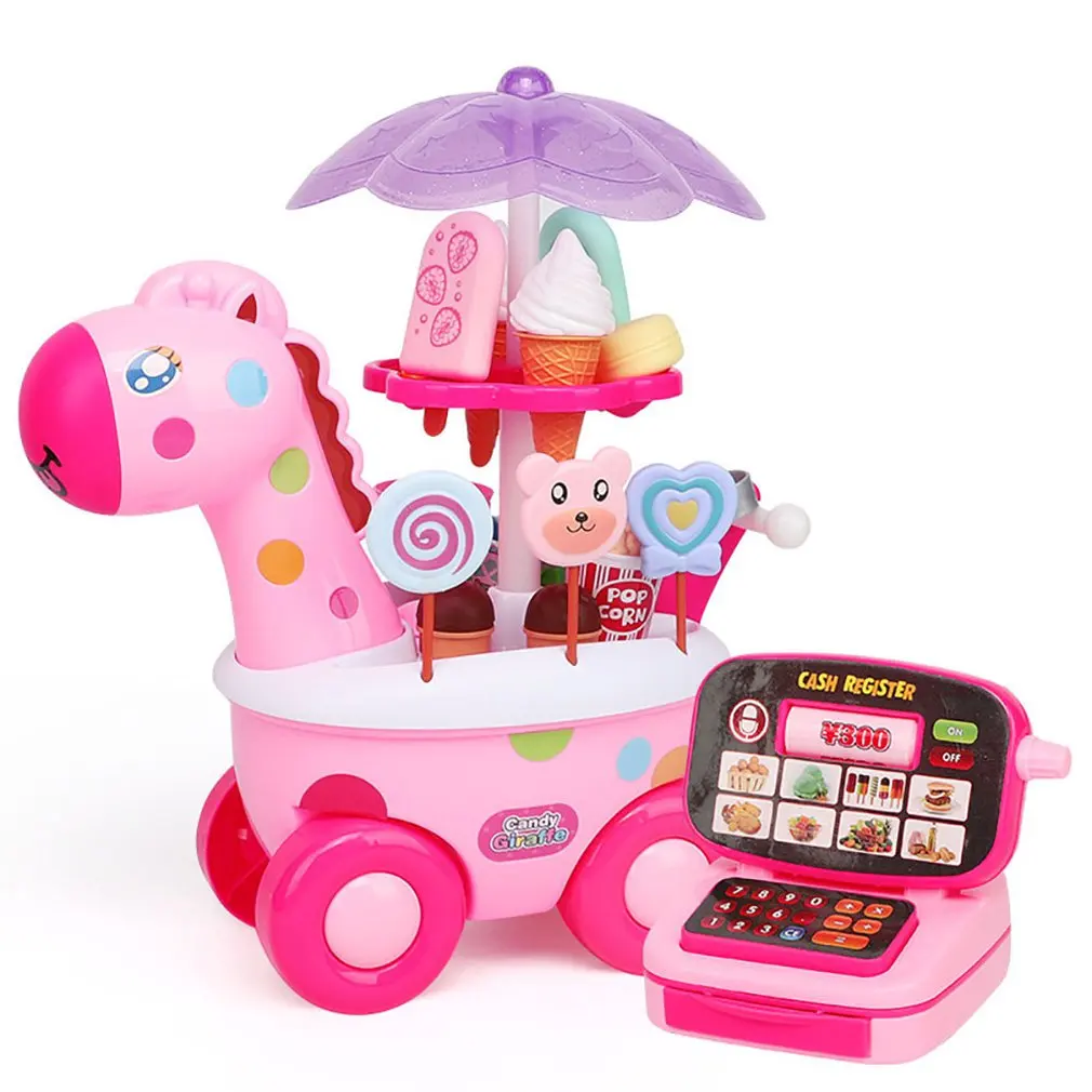 Моделирование мини-тележка для девочек мальчиков конфеты автомобиль Мороженое магазин супермаркет детские игрушки для игр тележка для мороженого