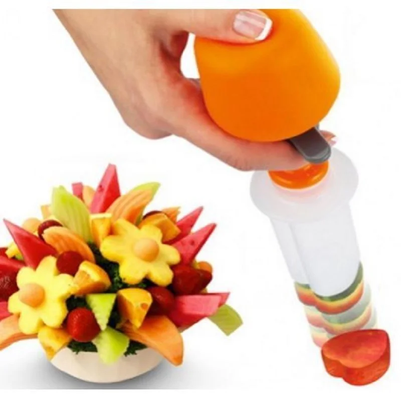 

WHISM Plastic Canape Cutting Flower Shape Cutter Fruit Shaper Molds DIY Vegetable Carving Tool Kitchen Accessories Cooking Tools