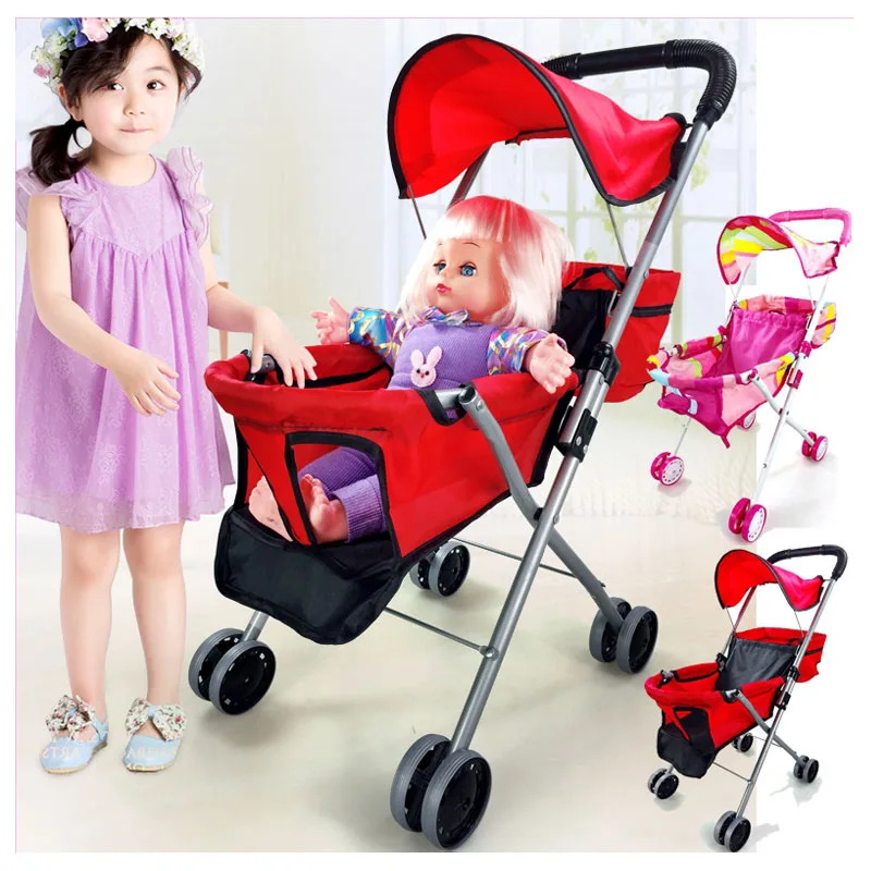 Baby Toys Stroller for Girls Pretend Play Stroller Pushchair Toys