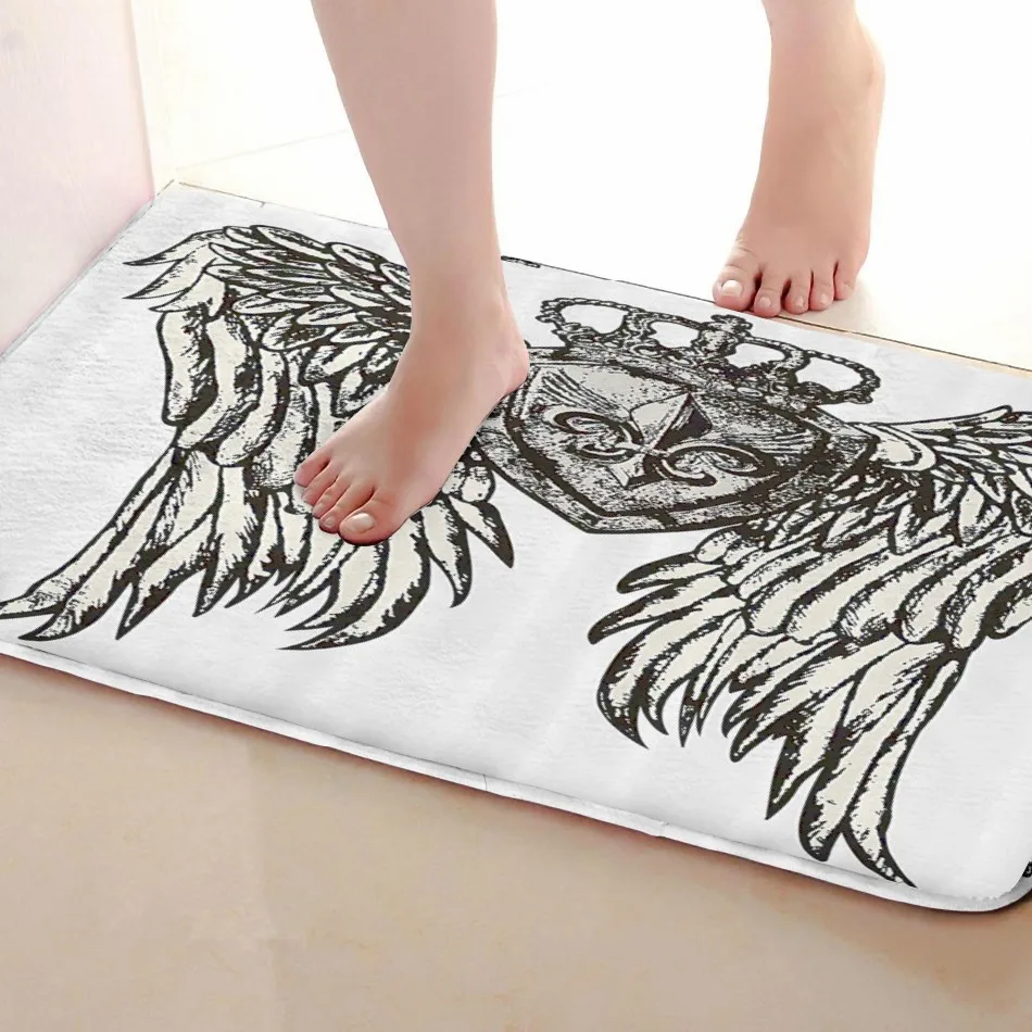 Стиль крыла коврик для ванной комнаты, смешной Противоскользящий коврик для ванной, занавески для душа s аксессуары, соответствующие вашей душевой занавеске