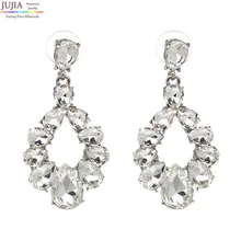 Новые горячие Для женщин Мода Серьги Новое прибытие бренда прозрачного хрусталя стад кристалл серьги для женщин девочек