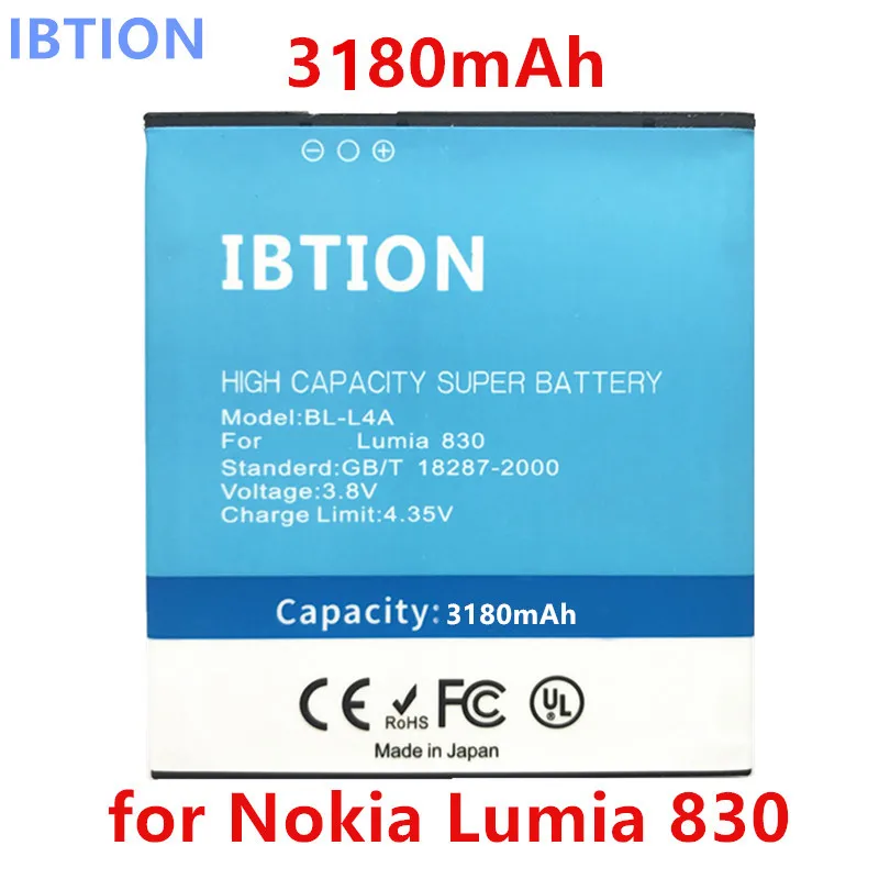 3180 мА/ч BL-L4A BLL4A BL L4A BV-L4A Батарея для Nokia Lumia 830 535 RM984 RM-1090 RM-1089 | Мобильные телефоны и