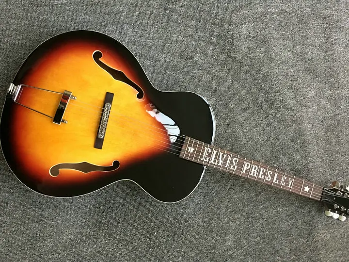 

High Quality Newest Jazz Guitar F hole semi hollow Guitars letter inlay fingerboard From China HOT SALE free shipping