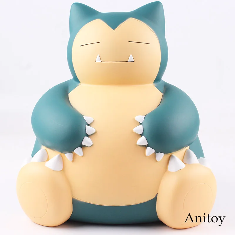 

Anime Figures of Games Snorlax Action Figure Piggy Bank Money Saving Box Safe Money for Child Gift Toy 23cm
