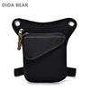 DIDABEAR Brand Men Canvas drop waist bags Leg pack bag for work Men Messenger bags Male Crossbody Shoulder Bag Small Black ► Photo 1/6