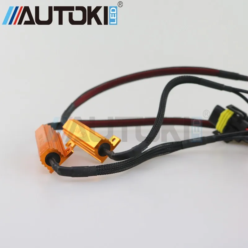 Free-Shipping-2pcs-H11-LED-Light-Fog-Xenon-HID-No-Error-Load-Resistor-Wiring-Harness-Adapter (2)