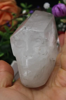 

469 grams of natural quartz crystal white crystal skull to heal A67