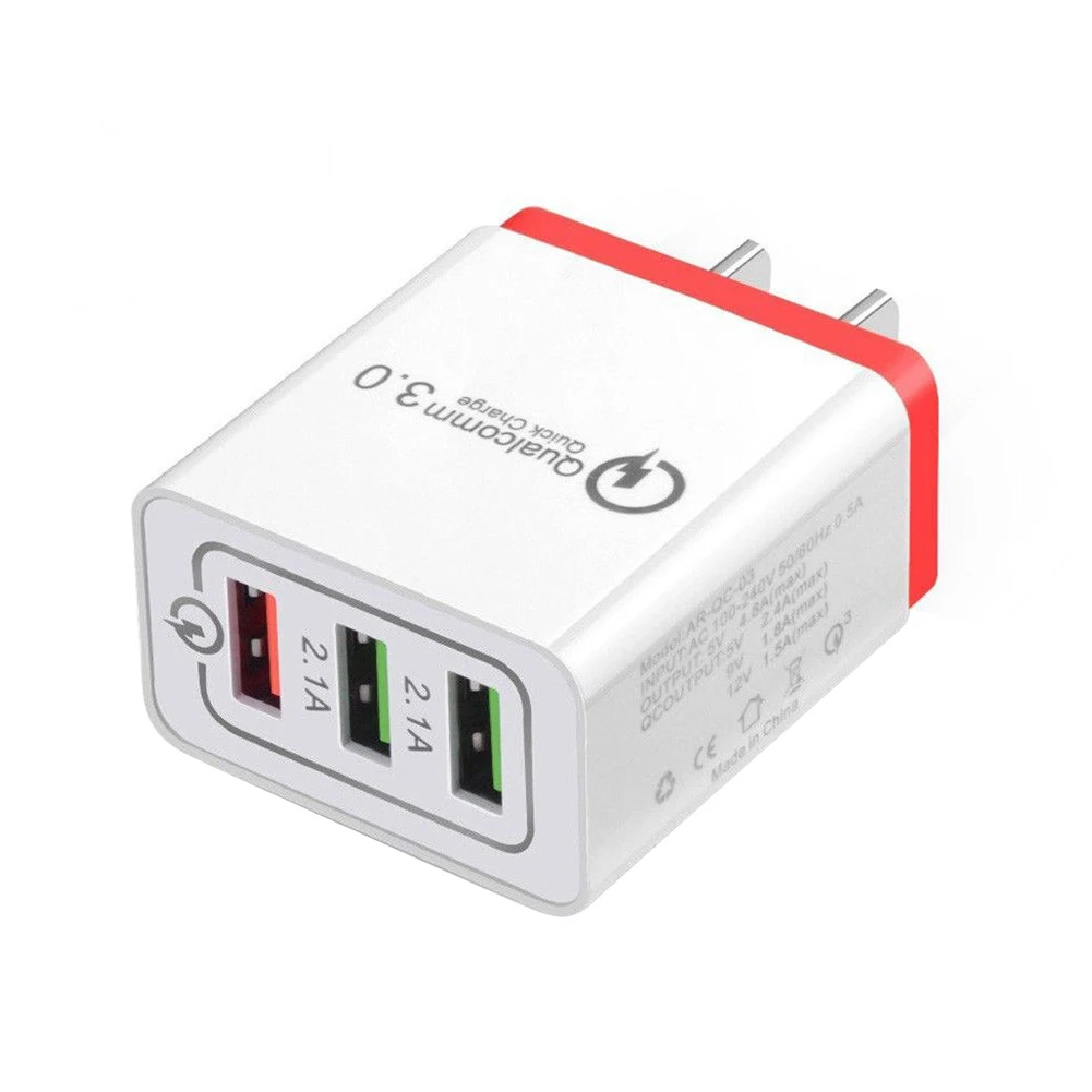 

Universal 18 W USB Quick Charging 3.0 5 V 3A for Iphone 7/8/X/XS/XR/6/6s max for Huawei mate/p20 pro xiaomi US Plug fast charger