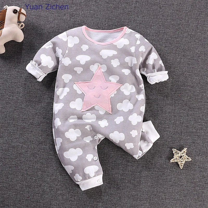 Newborn Baby Jumpsuit Cotton Animal Long Sleeve Cute Bay Girl Clothes Overalls Children