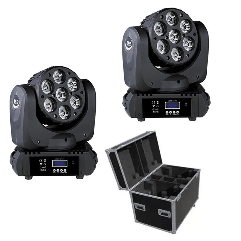 Комплект из 2 светодиодных ламп 7x12 Вт RGBW 4 в 1|beam moving head light|moving lightrgbw 4in1 |
