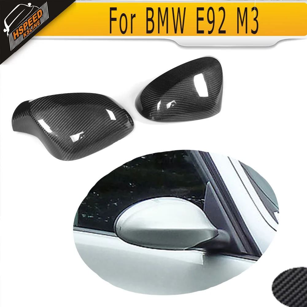 3 Serise Carbon Fiber Add on rear mirror covers caps for BMW E92 2011