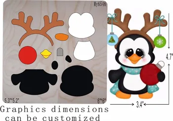 

Scrapbook Cut Sky Christmas penguin die cutting & Wooden dies fit -// Scrabooking
