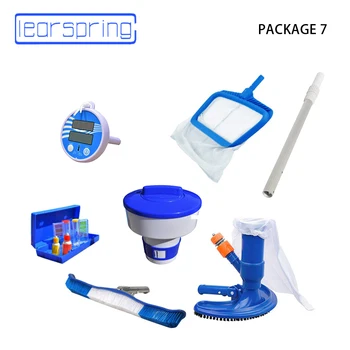 

Pool Accessories skimmer Automatic Dispenser 1 lots package Vacuum Cleaner with Brush Swimming Pool cleaning and suction tool