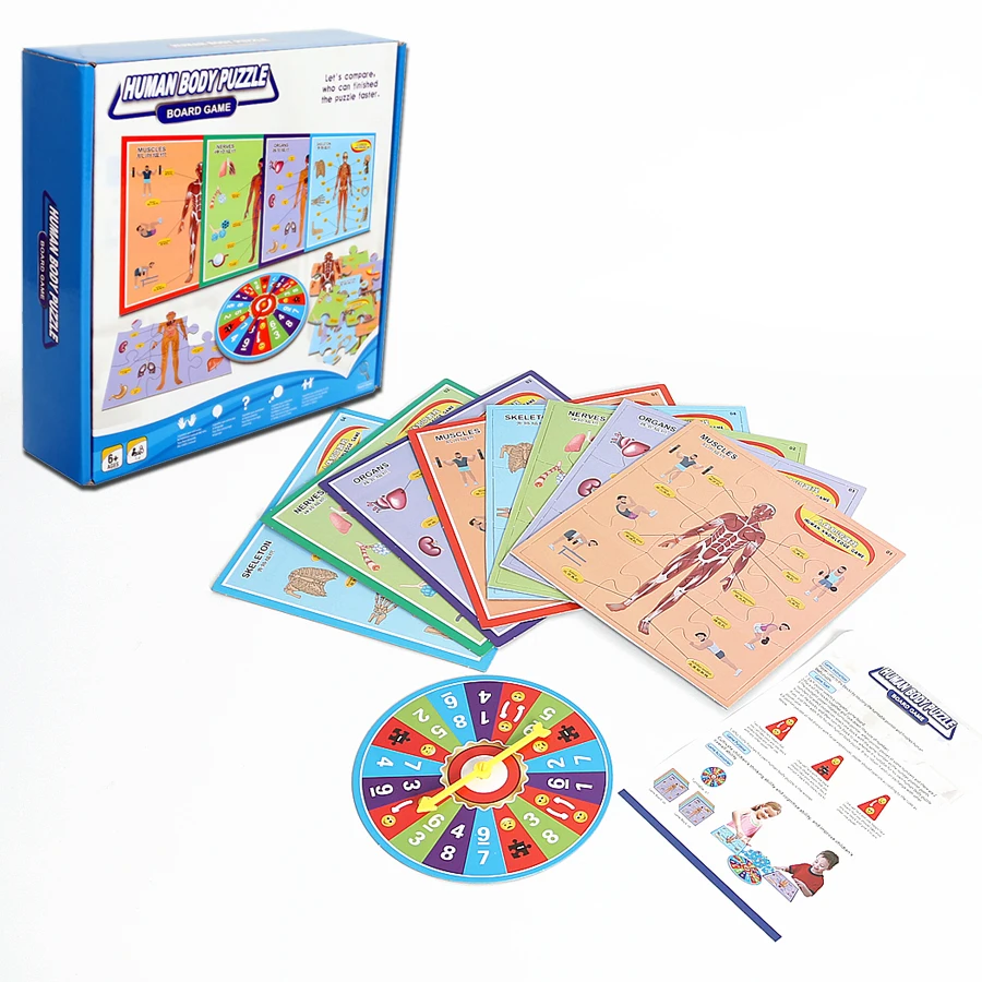 

DIY 3D jigsaw Puzzle human knowledge game Human Body Structure Puzzles Educational Learning Toys For Children