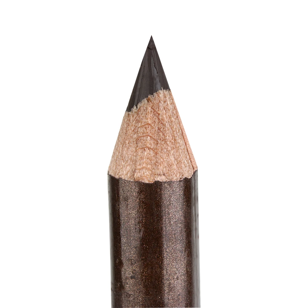 1 шт., Модный женский длинный Водостойкий карандаш для бровей, подводка для глаз, коричневый или черный с крышкой для точилки, инструмент для макияжа