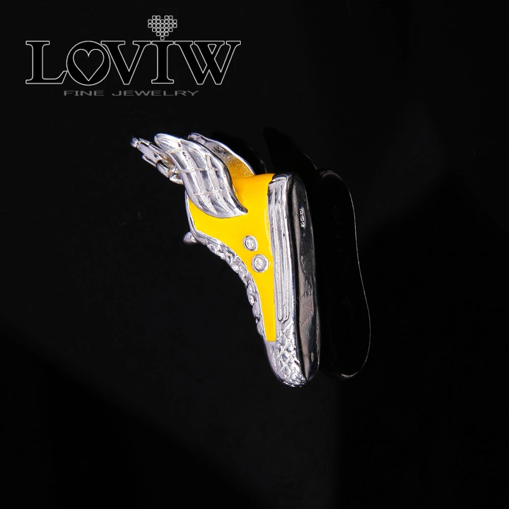 Для женщин стиль; обувь желтого цвета с нашивкой «Крылья» Подвески Fit Браслет из очаровательные вечерние, Европейский Модные украшения C04
