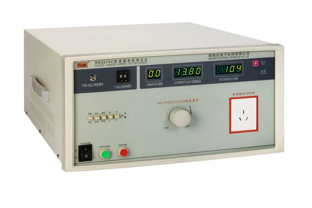 Rek 2000VA AC 250V 2/20mA Desktop Leakage current tester meter RK2675C