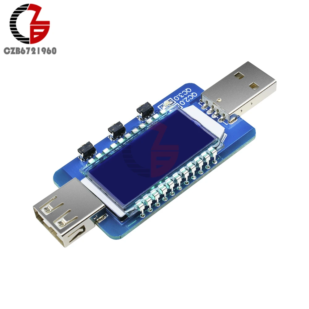 QC3.0 QC2.0 смарт-триггер ЖК-дисплей usb-тестер DC 4 V-28 V Цифровой вольтметр Амперметр постоянного тока 12V 24V USB Зарядное устройство Доктор детектор Напряжение метр