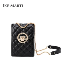 IKE MARTI, сумка для телефона и кошелек, маленькие Мини кошельки и сумки с несколькими карманами, модные черные вечерние женские сумки на плечо с золотой цепочкой