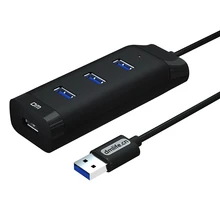 Высокоскоростной 4 порта USB 3,0 Портативный Компактный концентратор адаптер для ПК ноутбук Hgih Quanlity с кабелем 30 см