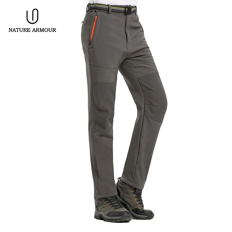 

NATURE ARMOUR Windproof With Warm Fleece Male Trousers pants man winter tactical trousers Outdoor Sports camping hiking pants