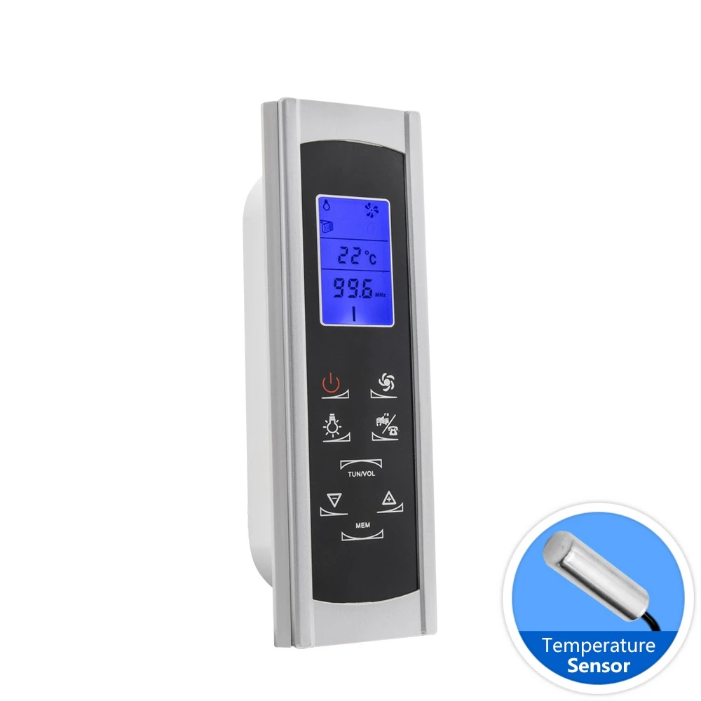 

CE/Rohs AC 12V Digital Shower FM Radio Control LCD Screen Display Temperature Sensor Shower Cabinet Panel Control