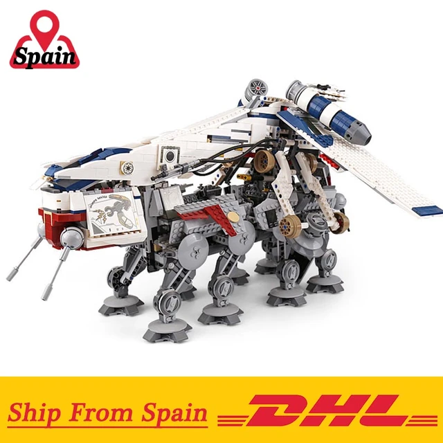 Star 05053 Wars Republic Dropship AT-OT Walker Model Building Blocks Bricks compatible LegoINGlys 10195 _ - AliExpress Mobile