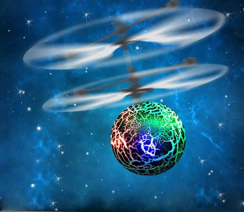 RC летающий мяч беспилотный вертолет мяч встроенный сверкающих Светодиодное освещение для детей и подростков ярких мигающих мяч летящего