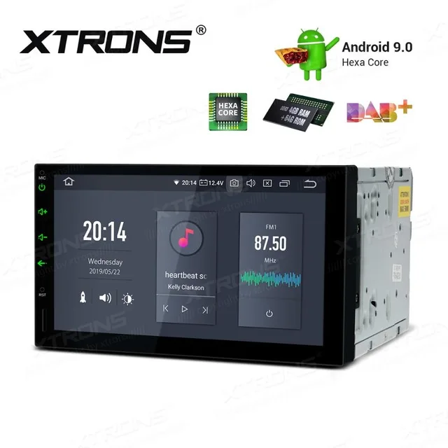 Hexa Core 7'' Android 9.0 4G RAM 64GROM Universal 2 Din Car Radio Stereo Player GPS Navigation DAB+ Bluetooth FM WIFI USB NO DVD