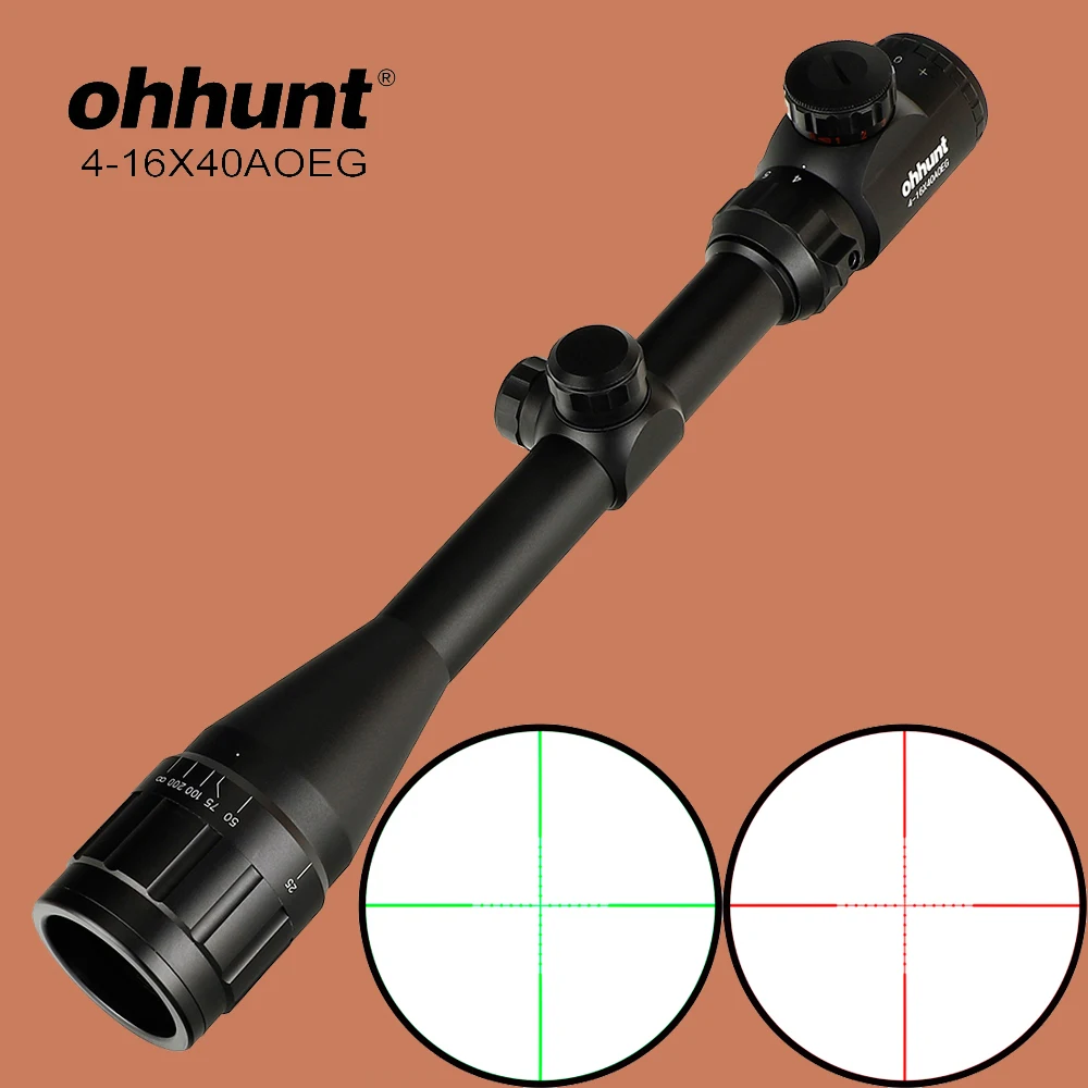 Ohhunt 4-16X40 AOEG тактический прицел Mil Dot оптический прицел красный зеленый с подсветкой проволока сетка охотничья Оптика прицел