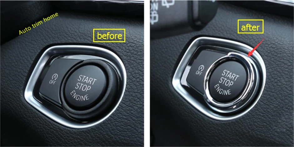 

For BMW 3 Series F30 316i 320i 328i 2013 - 2017 ABS Car Engine Start Stop Button Cover M stripe logo Key Ignition Cover Trim