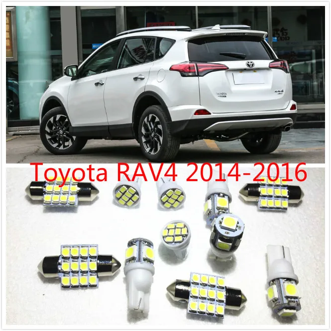 11 set White LED Lights Interior Package T10 & 31mm Map Dome For Toyota