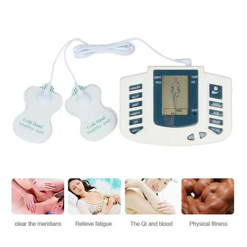 JIARUI Electrical Muscle Stimulator Full Body Relax Therapy Massager Pulse Tens Acupuncture Health Care Slimming Machine+8pads JIARUI Electrical Muscle Stimulator Full Body Relax Therapy Massager Pulse Tens Acupuncture Health Care Slimming Machine+8pads