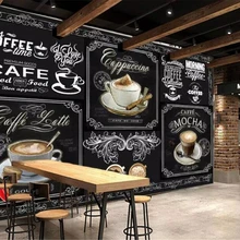 Пользовательские Ретро ручная роспись доски кофе питание 3d обои Кофейня Ресторан фон украшения Фреска Beibehang