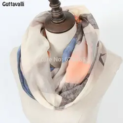 GuttavalliWomen полоски живопись петля шарф женский геометрический принт кольцо в форме шеврона шарфы зима Зиг заг плед бесконечность шаль wrap