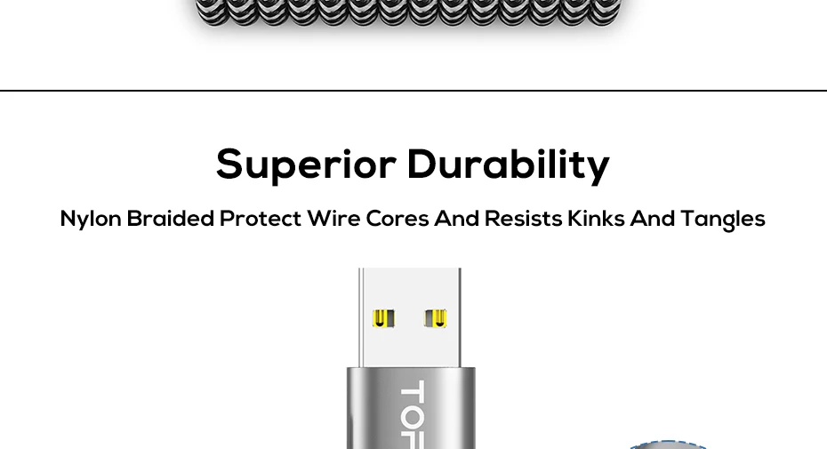 TOPK [5-Pack] RLine-R светодиодный магнитный кабель Micro USB для samsung