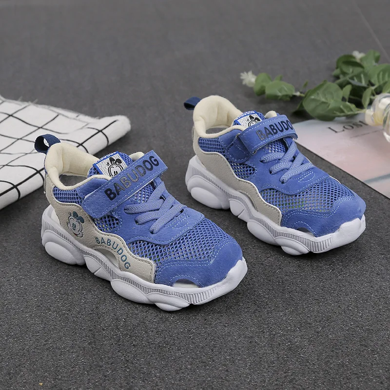 ZYJ Kids Summer Sport Shoes Boys Girls Closed Toe Sandals Cartoon Anti Slip Leather Hook & Loop Mesh Baby Beach Sandal Shoes (13)