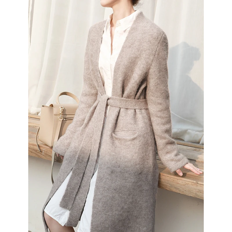 WHITE ISLAND Lazy Style Wool Knit Cardigan Women's Autumn