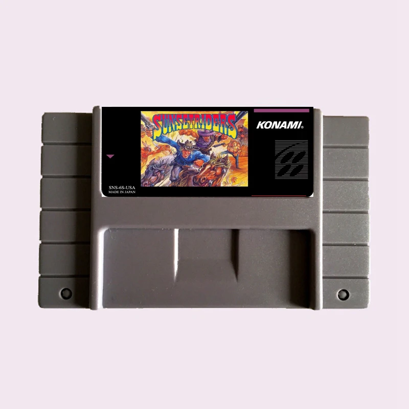 Высокое качество 16 бит Sunset Riders NTSC большая серая игровая карта для американской