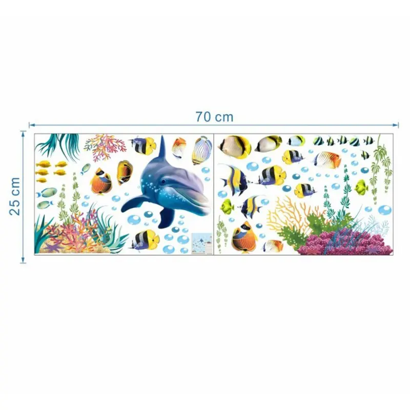 Bathroom Kitchen Wall Sticker Waterproof Ocean Underwater Sea Home Decor Window Stickers Dolphin Fish Decal Mural Kids Room Bathroom Kitchen Wall Sticker Waterproof Ocean Underwater Sea Home Decor Window Stickers Dolphin Fish Decal Mural Kids Room