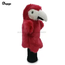 Красный попугай Чехол Для Гольфа Гибридный проход древесина забавные животные кожух для головки клюшки для гольфа талисман Новинка милый подарок