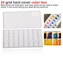 24 Сетки прямоугольная палитра Складная картина акварельные художественные инструменты художественная палитра откидная крышка коробка для красок