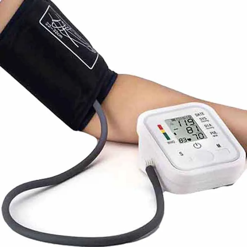 

Automatic Digital LCD Display Up Arm Blood Pressure Monitor Heart Beat Rate Pulse Meter Tonometer Sphygmomanometers pulsometer