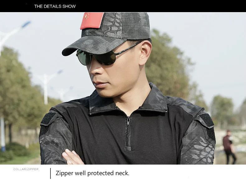 Куртка в стиле милитари камуфляжная одежда мужская и женская военная Униформа боевая рубашка CS охота комплект одежды с наколенниками