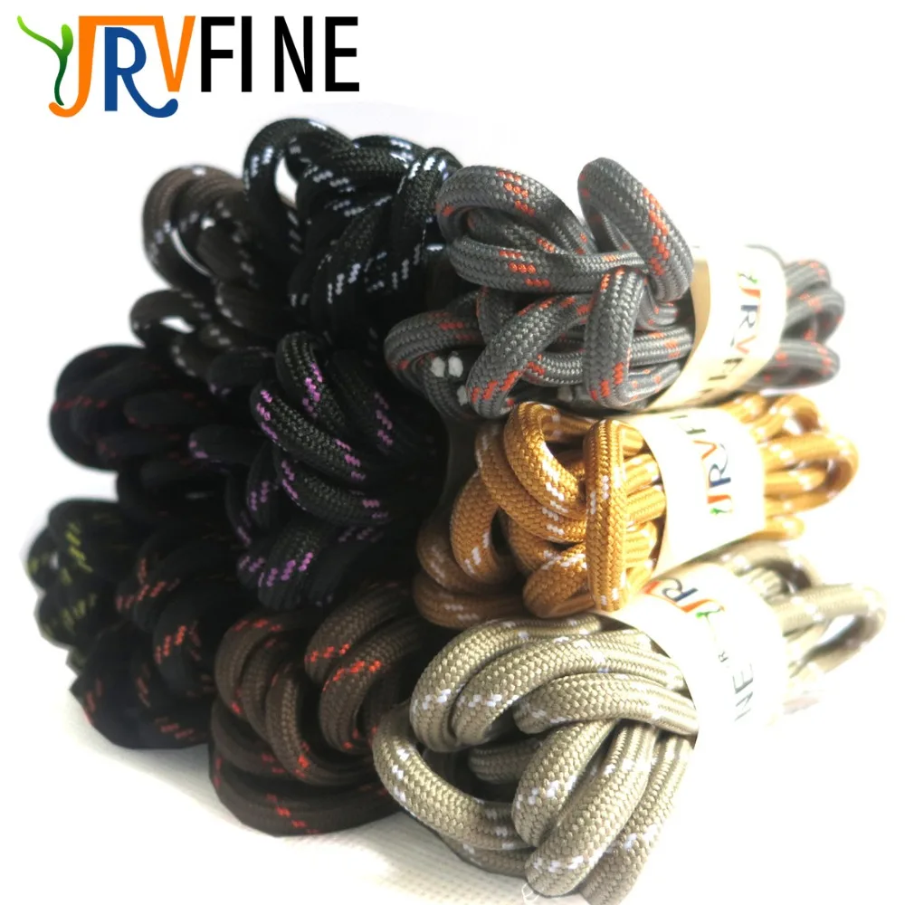YJRVFINE 1 Pair Mixed Color Round Outdoor Climbing Basketball Shoe Laces Athletic Shoelaces