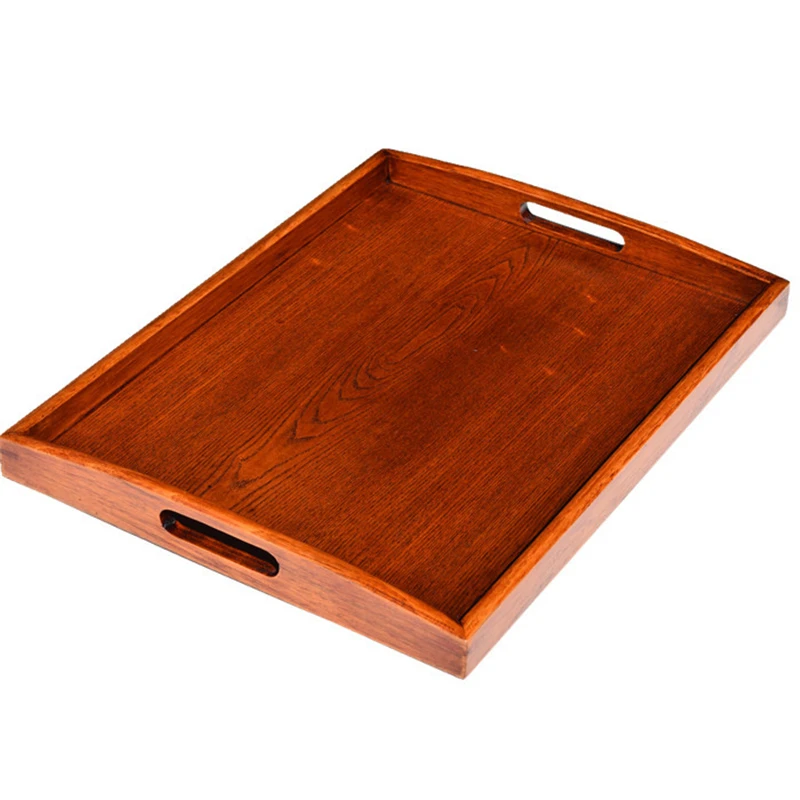 

Japan Style Wooden Tea Tray Kungfu Puer Oolong Tea Trays Board Teapot Storage Container Black Dark brown Size 30*20*3.5 cm 1 PC