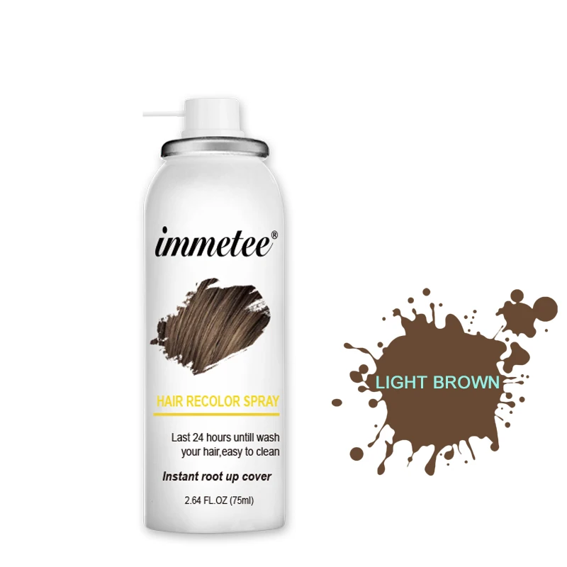 IMMETEE Hair Color Spray Hair Color Repair To Fill The Hair Color Light Brown 75ml/Pcs Color Hair Healthy Hair dye